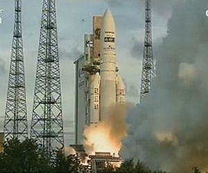 Ariane 5 ECA orbits EchoStar XVII and MSG-3