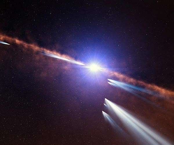Discovery of 30 exocomets in a young planetary system