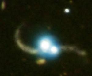 Quasar Pair Captured In Galaxy Collision