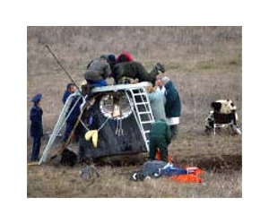Crew safely returns to Earth after crash
