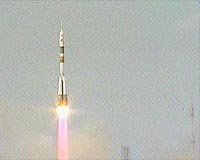 Astronauts blast off to double space station crew