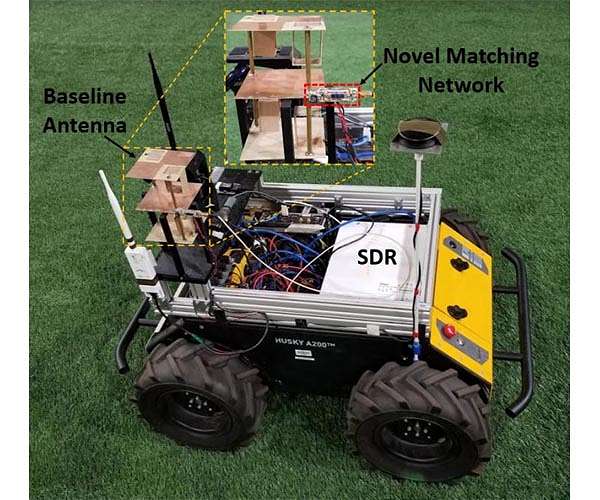 Miniature antenna enables robotic teaming in complex environments