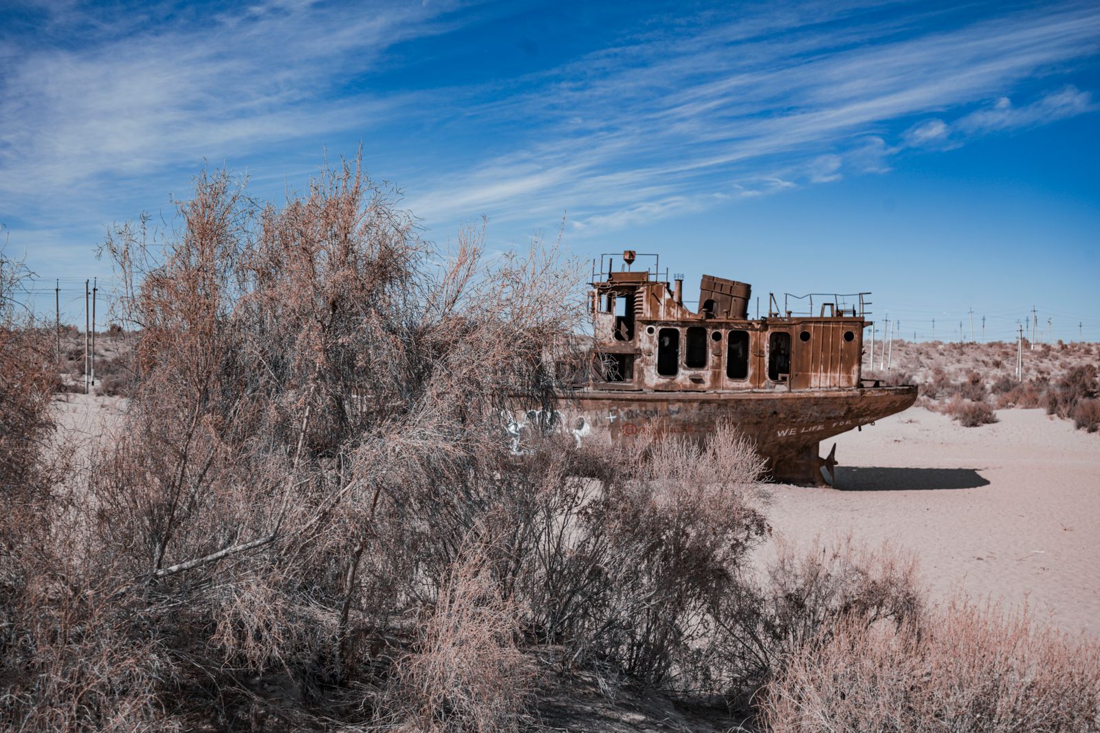 Aral Sea stranded ship
